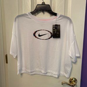 White Nike Crop Top